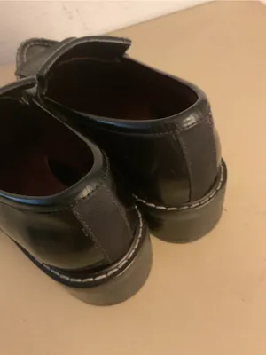 rag & bone women Black Leather platform loafer heel shoes US 7.5 thumbnail 5