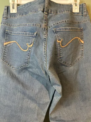 Lee Riders by Lee 10P Y2K Bootcut Jeans Sequin Pocket Dark Wash Retro Denim Indi thumbnail 5