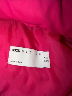 ASOS Hooded Puffer Jacket - Hot Pink thumbnail 3