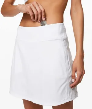 Lululemon Pace Rival 17in Tennis Skirt Womens 4 White Mid Rise Golf Running NWOT thumbnail 1