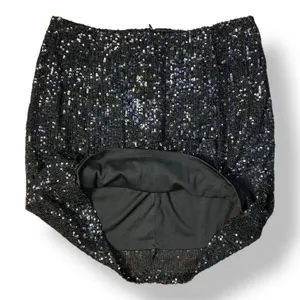 Love on‎ a Hanger Sequined Mini Skirt Juniors Size 7 Black Party thumbnail 4
