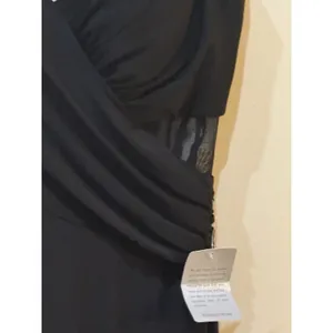 Xscape Black Beaded Straps Mesh Inset‎ Gown Size 10 $258 5298X thumbnail 6