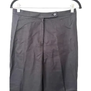 JCREW Linen‎ Pleated Trouser Black Sz 8 thumbnail 5