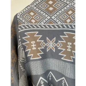 Charlotte Russe Gray Multi Waterfall Open Front Cardigan Women Sz M thumbnail 8