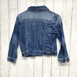 UJ Jacket Women Size Small Blue Denim Collared Button Down‎ Crop Trucker Pockets thumbnail 2