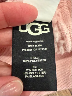 UGG Loyra Sherpa Hoodie Light Pink Plush Teddy Fleece Pullover Sweatshirt XL thumbnail 9