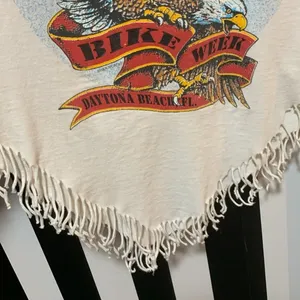 Rare Custom Fringe 1997 Daytona Bike Week Bald Eagle Vintage Cotton Tee Shirt thumbnail 6