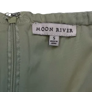 Moon River Womens Strapless Maxi Dress Sage Green Textured Skirt Boho Small thumbnail 6