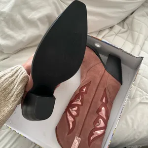 Jeffrey Campbell Fluttering Cowboy Boots in Blush Suede Metallic - Cowgirl Boot thumbnail 2