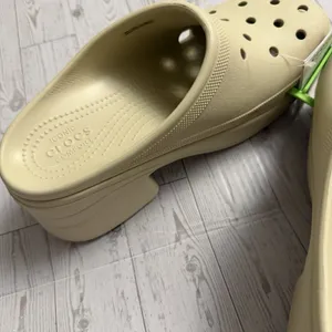 Crocs Siren Clog Platform‎ Heel Bone Beige Women Size US 12 Slip On NEW NWT thumbnail 6