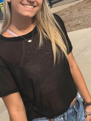 Black Sheer Top thumbnail 2