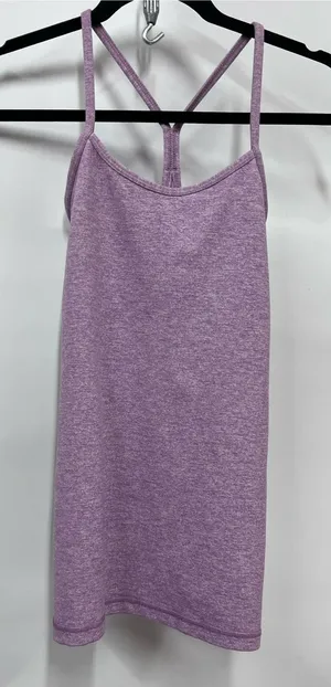 Lululemon Lavender purple Cami tank top 4 athletic built in bra pads missing thumbnail 1
