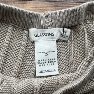 Glassons Women’s Beige Ribbed Flared Knit Pants Flowy High Waist Boho Sz XS NWT thumbnail 4