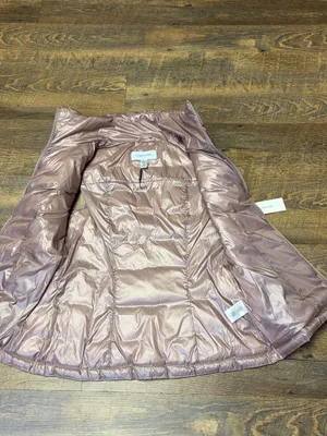 Calvin Klein Puffer Vest Womens Medium Pink Shiny Quilted Full Zip New thumbnail 9