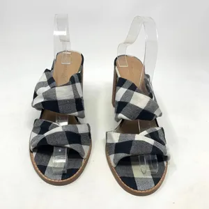 Madewell Alexandria Buffalo Plaid Mule Sandals in Black & White Size US‎ 9 thumbnail 5