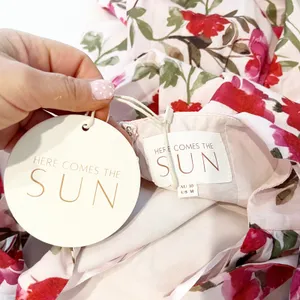 Here Comes the Sun Floral Tie Strap Fit & Flare Midi Dress White Pink Medium thumbnail 4