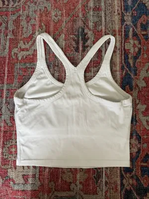 athletic razor back tank top White thumbnail 2