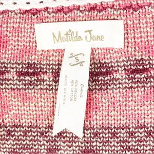 MATILDA JANE Harmony Fair Isle Open Front Pockets Cardigan Size Small Rustic thumbnail 3