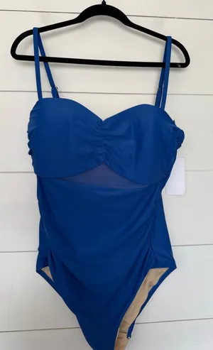 Swimsuits for All Women’s 16 Royal Blue Mesh One Piece Swim New thumbnail 1