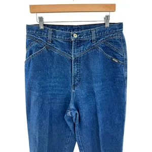Vintage Rocky Mountain Jeans Women's 15/16 Mom 34X28 Bareback Blue Denim Western thumbnail 2