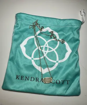 Kendra Scott White Drusy Gold Necklace thumbnail 1