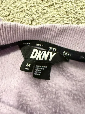 Women’s DKNY Purple Lilac Crewneck Sweater Long sleeve Size Medium Lavender EUC thumbnail 3