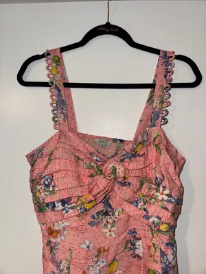 Ranna Gill Floral Linen Romper NWT Size Medium thumbnail 4