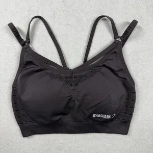 Gymshark Flex Strappy Sports Bra Small Gray/Purple Seamless Adjustable Strap thumbnail 1