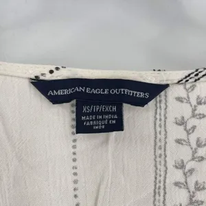 American Eagle Boho Tie Crop blouse Top Angel bell sleeve XS Country Cowgirl‎ thumbnail 11