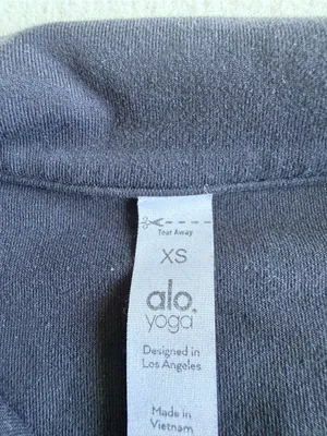 Alo Yoga Black Cropped Polo thumbnail 5