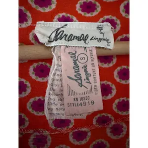 Vintage 70s Saramal Lingerie Wrap‎ Nylon Dress Bohemian Retro Disco Maxi Small thumbnail 3