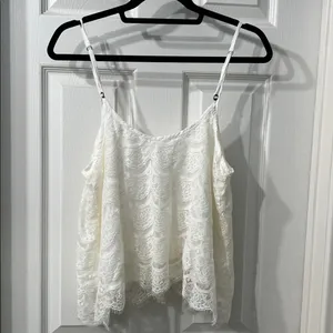 Abercrombie & Fitch White Lace Cami Tank NWT – Adjustable Straps – Size M thumbnail 3