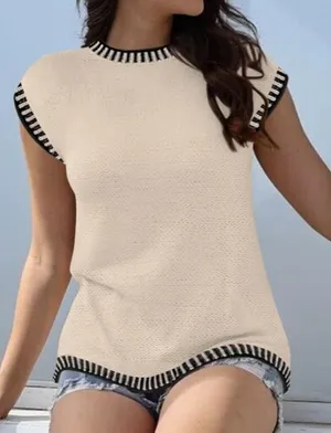Amazon Cap Sleeve Knit Sweater Top thumbnail 2