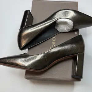 Franco Sarto Giovanna Pump- Pewter Metallic Faux Leather- Size 8.5M thumbnail 8