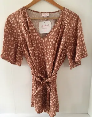 Maternity Blouse Tan thumbnail 1