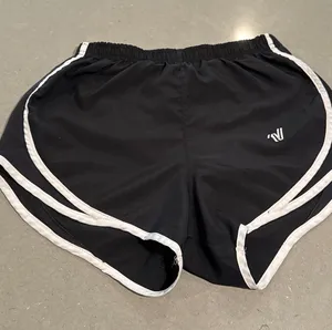 Varsity Spirit Black Athletic Running Shorts White Trim women's medium‎ thumbnail 1