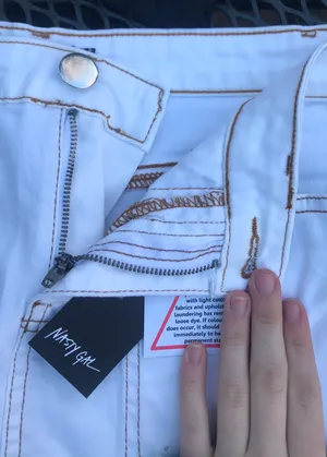 Nasty Gal White Denim Mini Skirt thumbnail 5