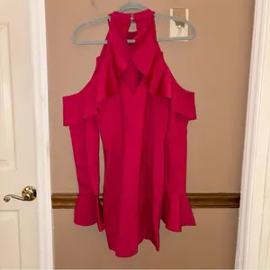 Free People Sweet‎ Talk Mini Dress raspberry pink size medium thumbnail 4