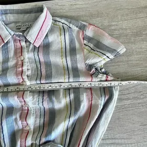 J.Crew Mercantile Rainbow Seersucker Collared Tie Front Dress Size XXS thumbnail 11