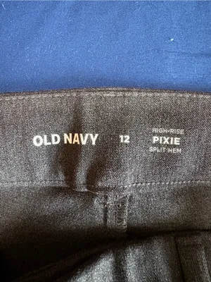 Old Navy Pixie Split Hem Pants Womens Size 12 Grey High Rise Skinny Ankle New thumbnail 2