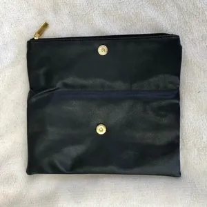 Y2K Gold Metallic Clutch Bag Black thumbnail 3