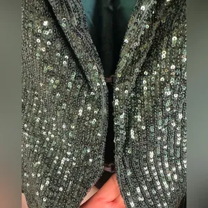 SHOW ME YOUR MUMU Women's‎ Dance Sequins Blazer in emerald green Size S thumbnail 6