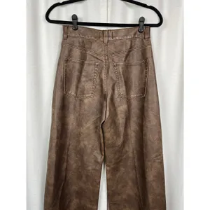 Free People We The Free Brown Faux Leather Misha Wide Leg Barrel Pants Sz.26 thumbnail 13