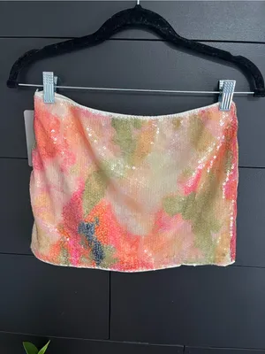 MISSGUIDED Ibiza Boho Sequins Mini Skirt Going Out College Party Sz XS NWT thumbnail 2