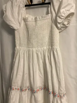 Rachel Zoe Puff SleeveTiered smock Dress Floral Embroidery Cottagecore,Romantic thumbnail 1