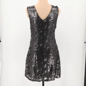 Express Sequin Metallic Cocktail Mini Dress Womens Party 2010s Glam‎ Hoco Club Size L thumbnail 5