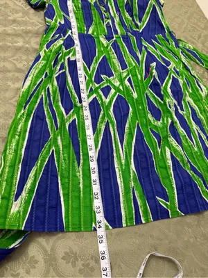 Lilly Pulitzer Blue & Green Asymmetrical Dress size 0 thumbnail 6