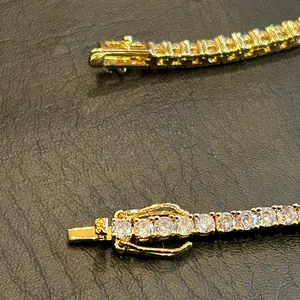 Moissanite Tennis Bracelet VVS1 3mm 7 Inches Gold Brand New thumbnail 6