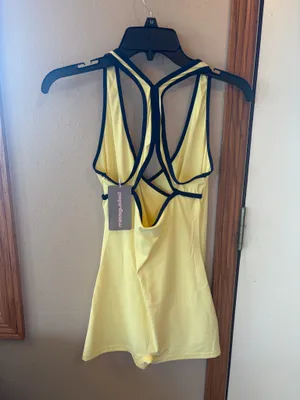 🆕🌙Missguided Yellow & Navy Wrap Romper thumbnail 9
