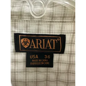 Ariat Women’s Buttondown Green Cream Plaid Shirt Western Horse Riding Top 36 M ! thumbnail 6